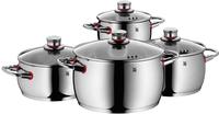 WMF Topf-Set "Quality One Induktion, Kochtopf Set mit Glasdeckel" Set, Bratentopf mit