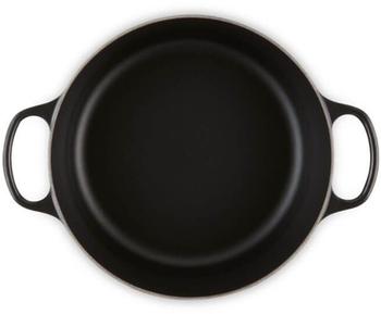 Le Creuset Signature Bräter rund 20 cm schwarz – Gusseisen speichert Wärme und spart Energie beim Kochen