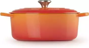 Le Creuset Signature Bräter oval 31 cm ofenrot – Vielseitige Einsatzmöglichkeiten vom Herd in den Ofen