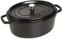 Staub 1003933, Staub La Cocotte 31cm oval, schwarz, Gusseisen