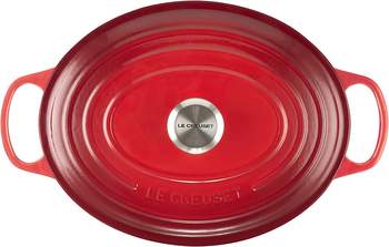 Le Creuset Signature Bräter oval 31 cm kirschrot – Vielseitige Einsatzmöglichkeiten für verschiedene Herdarten