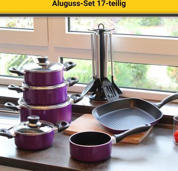 Krüger Topfset 17tlg. lila – Hochwertige Materialien und durchdachtes Design