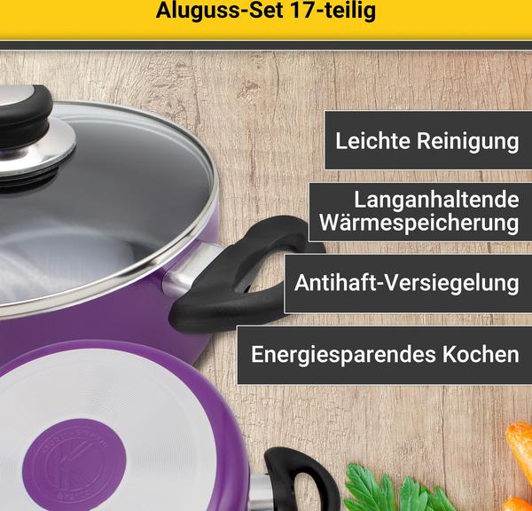 Eigenschaften & Bewertungen Krüger Topfset 17tlg. lila