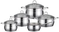 Elo Topf-Set "Platin" Set, 1 Bratentopf 20 cm, je 1 Fleischtopf 16/20/24 cm, 1
