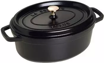 Staub Bratentopf 29 x 23 cm oval schwarz