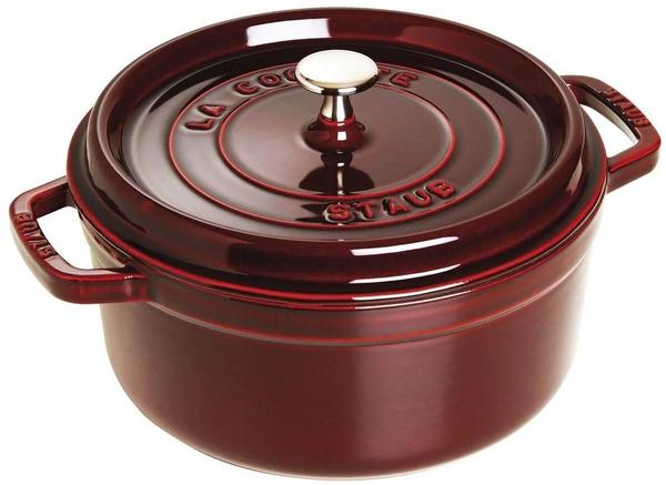 Staub Bratentopf 24 cm rund grenadine