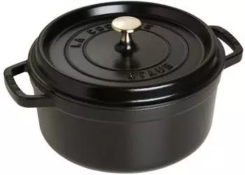 Staub Bratentopf 24 cm rund schwarz Staub Bratentopf 24 cm rund schwarz