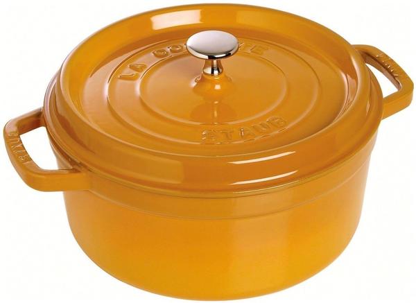 Staub Bratentopf 26 cm rund senf