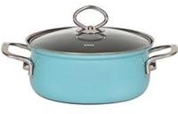 Riess 0657-037, Riess Nouvelle Kristallblau Kasserolle 20 cm / 2,0 L - Emaille Blau