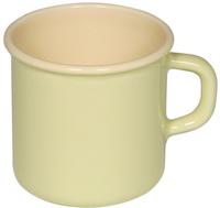 Riess Classic Topf Mit B&ouml;rdel/becher &Oslash;8cm 3/8 Liter Pastell Gelb Emaille