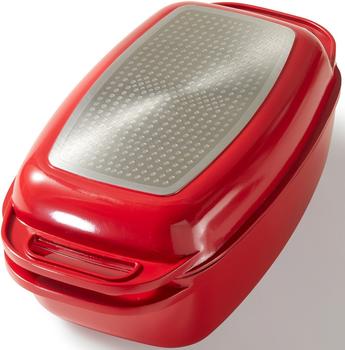 Stoneline Rechteckbräter Alugussdeckel 32 x 20 cm rot – Hochwertige Materialien und Verarbeitung