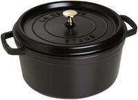 STAUB Gusseisen-Bra&auml;ter/Cocotte, rund 34 cm, 12,6 l, schwarz