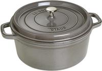 STAUB Gusseisen-Bra&auml;ter/Cocotte, rund 28 cm, 6,7 l, Graphitgrau