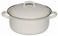 Riess 0128-033, Riess Classic Wei&szlig; Kasserolle 16 cm / 1,0 L - Emaille