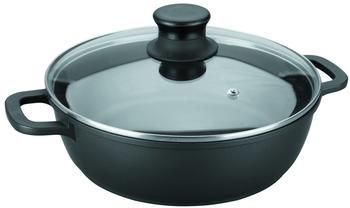 Lacor Cast aluminium stewpot with lid 32 cm Black