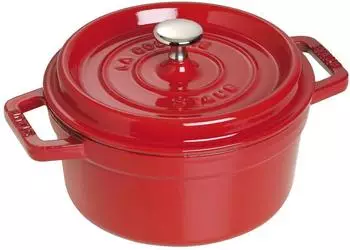 Staub Bratentopf 22 cm rund kirschrot