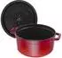 Staub Bratentopf 22 cm rund kirschrot