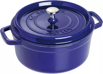 Staub Bratentopf 26 cm rund dunkelblau Staub Bratentopf 26 cm rund dunkelblau