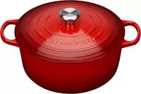 Le Creuset Br&auml;ter mit Deckel 28 cm Signature kirschrot