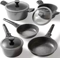STONELINE Topf-Set "Imagination PLUS" Set, Bratentopf 24 cm, Kochtopf 20 cm,