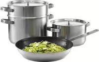 AEG A4SS Casserole Set bestehend aus Fettpfanne (28 cm), 4 l und 6 l Topf mit Deckeln