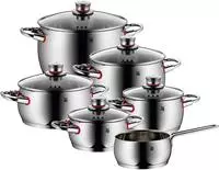 WMF Topf-Set "Quality One" Set, 11 Stk. tlg. Cromargan Edelstahl Rostfrei 18/10