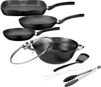 GSW Topf-Set "Gourmet Granit" Set, 1x Bratpfanne &Oslash; 20/24 cm, 1x Grillpfanne 28...