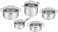 Tefal Topf-Set "Duetto+, Kochtopf Set mit Glasdeckel" Set, Stieltopf 16 cm,