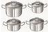 Schulte-Ufer Topf-Set Turbo Line Edelstahl 18/10, (Set, 8-tlg), Induktion