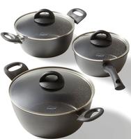 STONELINE Topf-Set "CERAMIC" Set, 1x Bratentopf &Oslash; 24 cm, 1x Kasserolle &Oslash; 18 cm, 1x