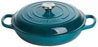 Le Creuset Signature Serie Runder Br&auml;ter aus Gusseisen mit Deckel - 30cm - 3.5L -
