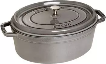 Staub Cocotte oval 37 cm grafitgrau