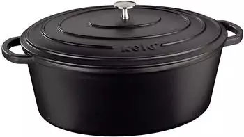 Kela Calido Br&auml;ter oval 36 x 29 cm schwarz