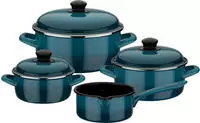 GSW Topf-Set "Blue Shadow" Set, je 1 Kochtopf 16/20/24 cm, 1x Stielkasserolle...