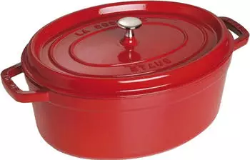 Staub Bratentopf oval 27 cm kirschrot