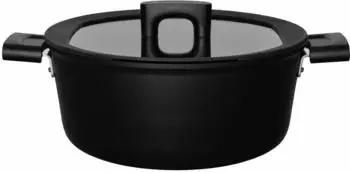Fiskars Hard Face Kochtopf, 5 L/26 cm - Schwarz
