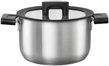 Fiskars Hard Face Steel Kochtopf, 3,5 L/20 cm - Schwarz