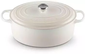 Le Creuset Br&auml;ter Signature Oval Gusseisen Meringue 31cm