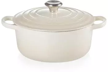 Le Creuset Bräter Signature Rund Gusseisen Meringue 20cm
