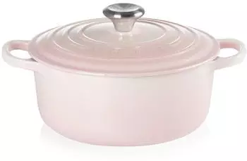 Le Creuset Br&auml;ter Signature Rund Gusseisen Shell Pink 20cm