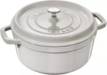 Staub Bratentopf 24 cm rund weisser Tr&uuml;ffel