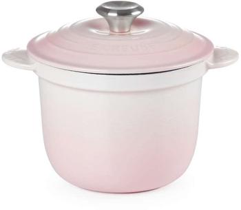 Le Creuset Cocotte Every Gusseisen mit Poteriedeckel Shell Pink 18cm