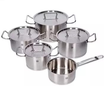 ZWILLING Pro Topfset mit Glasdeckeln 5-teilig
