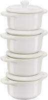 Staub Mini Cocotte Set 4-tlg. rund, Keramik, elfenbein-wei&szlig; (1009383)