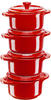 STAUB Set of 4 Ceramic Pots 40508-158-0 Gift Giving