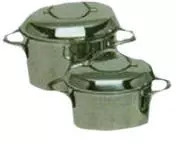 Kr&uuml;ger 2214GL Bratentopf "Saturn" mit Glasdeckel, 0,75 l, 14 x 6 cm, silber