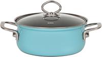 Riess 0655-037, Riess Nouvelle Kristallblau Kasserolle 16 cm / 1,0 L - Emaille...