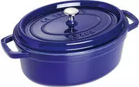 Staub 1004307, Staub La Cocotte 31cm oval dunkelblau, Gusseisen