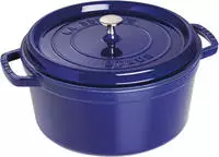 Staub 1004301, Staub La Cocotte 28cm rund, dunkelblau, Gusseisen
