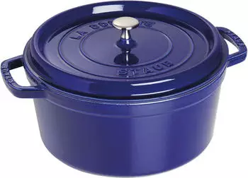 Staub Bratentopf 28 cm rund dunkelblau